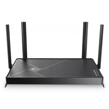 Pöytä-WLAN-reititin TP-Link EB210 Pro – dualband 2,4/5 GHz, Wi‑Fi 7 (802.11be), 2,5 Gigabit Ethernet, 5 LAN-porttia, USB, musta