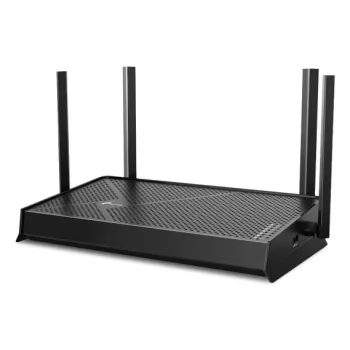 Pöytä-WLAN-reititin TP-Link EB210 Pro – dualband 2,4/5 GHz, Wi‑Fi 7 (802.11be), 2,5 Gigabit Ethernet, 5 LAN-porttia, USB, musta