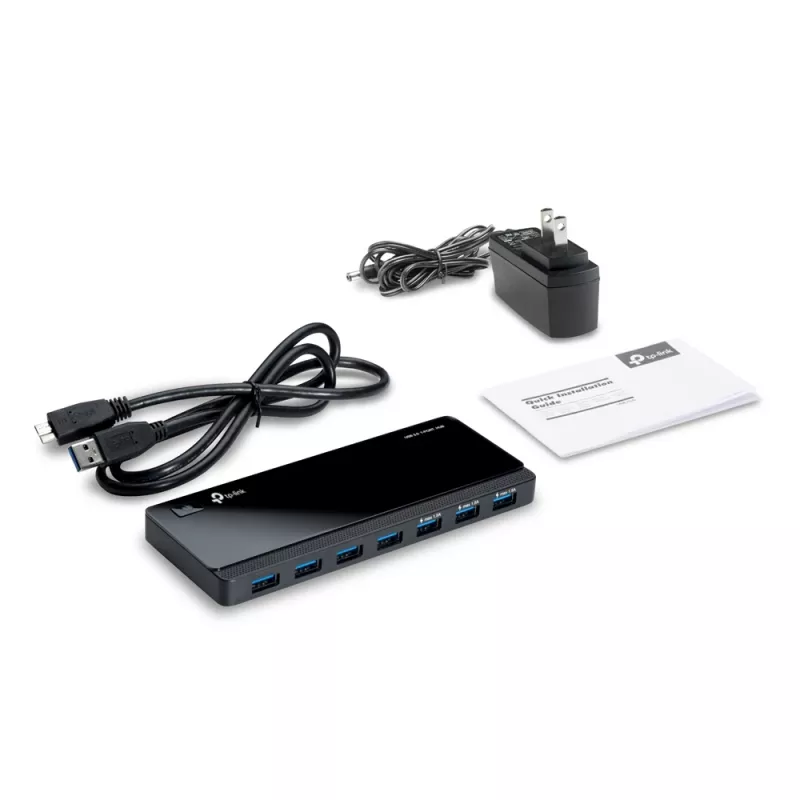 TP-Link UH700 USB-keskitin USB 3.2 Gen 1 (3.1 Gen 1) Micro-B 5000 Mbit/s musta