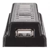 USB-keskitin Manhattan USB-A 10-porttinen, 480 Mbit/s, musta