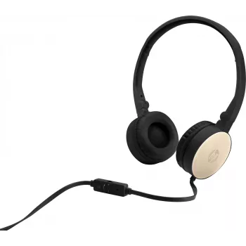 HP Stereo Headset H2800 (musta silkkinen kultainen), johdollinen, puhelut/musiikki, 125 g, kuulokemikrofoni, musta, kultainen