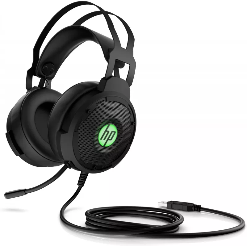 HP Pavilion Gaming Headset 600, johdollinen, pelaaminen, 360 g, kuulokemikrofoni, musta, vihreä