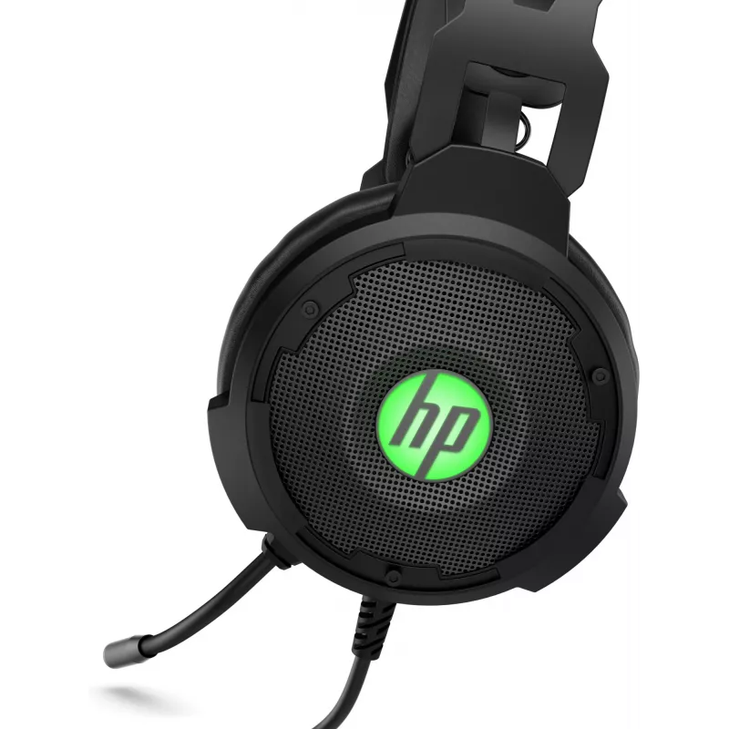 HP Pavilion Gaming Headset 600, johdollinen, pelaaminen, 360 g, kuulokemikrofoni, musta, vihreä
