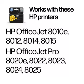 HP 912 keltainen alkuperäinen mustesuutin, keltainen, 1 kpl, 315 sivua