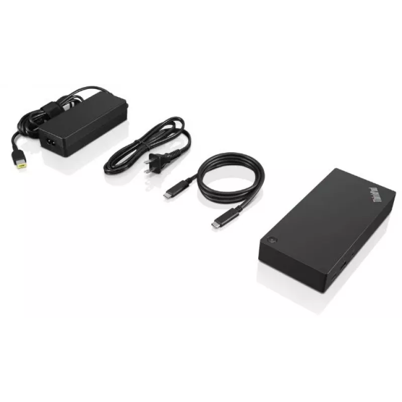 Lenovo ThinkPad USB-C Dock Gen 2, johdollinen, USB 3.2 Gen 1 (3.1 Gen 1) Type-C, musta