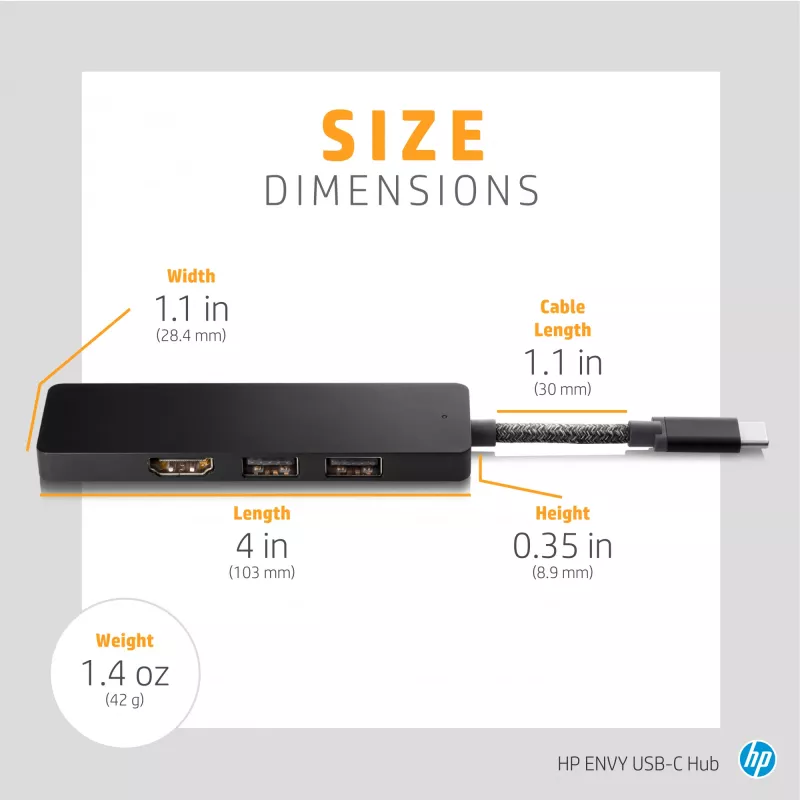HP ENVY USB-C-keskitin USB 3.2 Gen 1 (3.1 Gen 1) Type-C