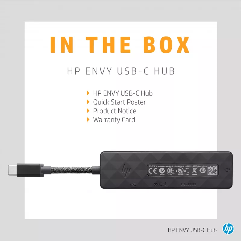 HP ENVY USB-C-keskitin USB 3.2 Gen 1 (3.1 Gen 1) Type-C