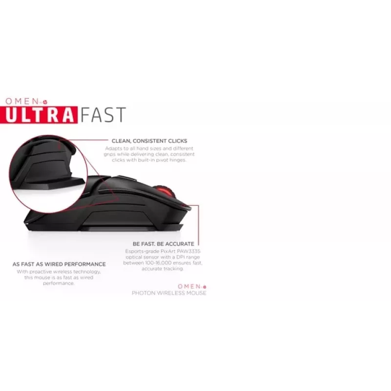 Hiiri HP OMEN by Photon Wireless Bluetooth USB Type-A