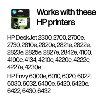 HP 305XL High Yield musta alkuperäinen mustekasetti