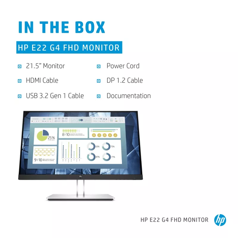 HP E-Series E22 G4 tietokonenäyttö 54,6 cm (21,5