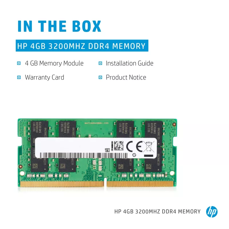 HP 286H5AA muistimoduuli 4 GB 1 x 4 GB DDR4 260-Pin SO-DIMM