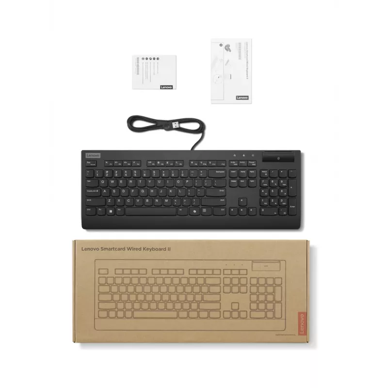 Lenovo 4Y41R64695 näppäimistö koti/toimisto USB belgia, UK-englanti musta