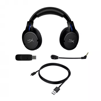 HyperX Cloud Flight -langaton pelikuulokemikrofoni (musta-sininen) - PS5-PS4