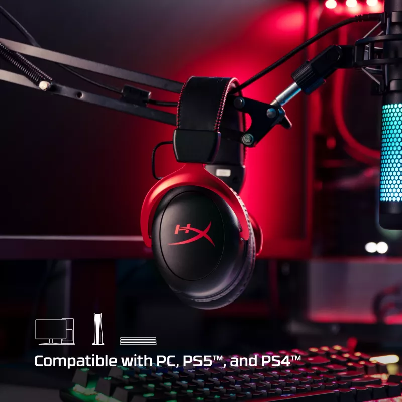 HyperX Cloud II Wireless -pelikuulokemikrofoni (musta-punainen)