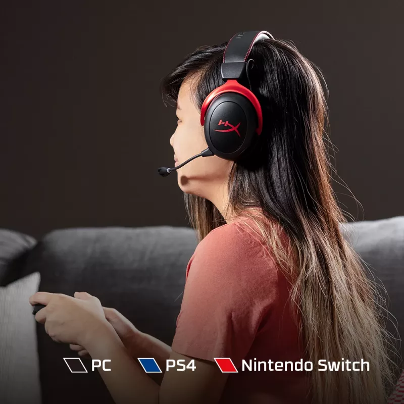HyperX Cloud II Wireless -pelikuulokemikrofoni (musta-punainen)