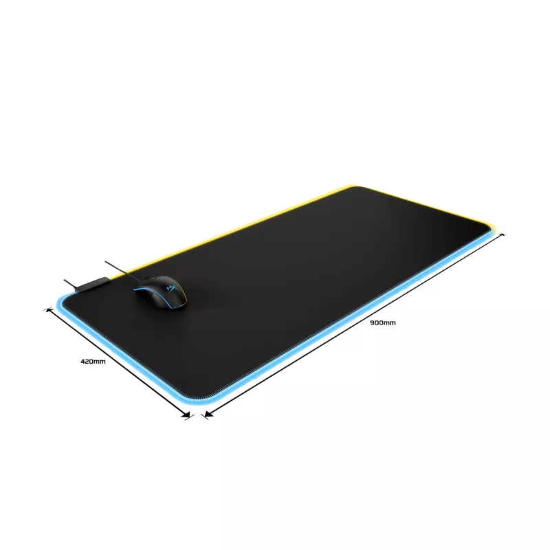 HyperX Pulsefire Mat - RGB-pelihiirimatto - kangas (XL)