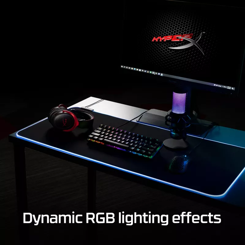 HyperX Pulsefire Mat - RGB-pelihiirimatto - kangas (XL)