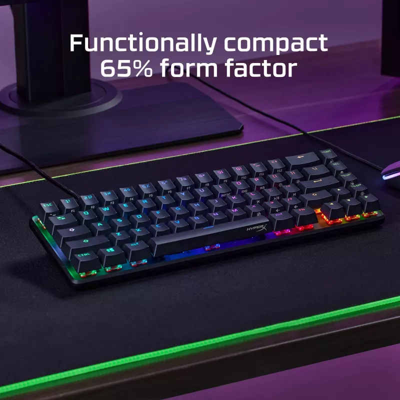 HyperX Alloy Origins 65 – mekaaninen pelinäppäimistö – HX Aqua (US-asettelu)
