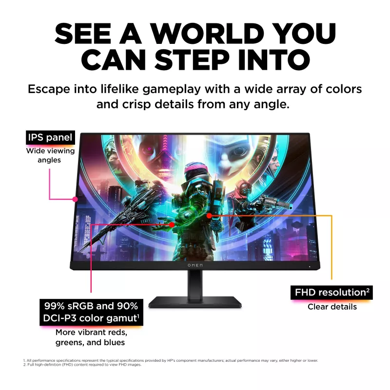 OMEN by HP 60,5 cm (23,8 inch) FHD 165Hz -pelimonitori – OMEN 24