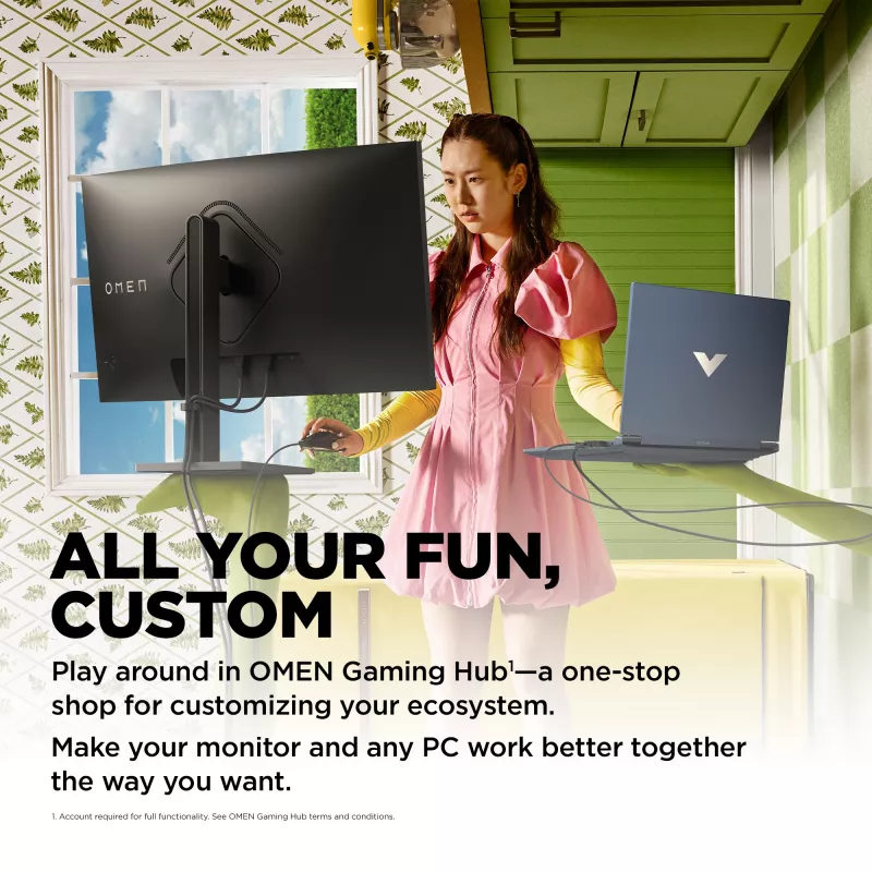OMEN by HP 31,5 tuuman QHD 165Hz kaareva pelinäyttö - OMEN 32c (kunnostettu)