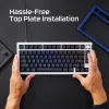 Mekaaninen näppäimistön ylälevy Kingston HyperX Alloy Rise 85U09AA valkoinen