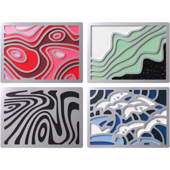 Magneettinen merkki Kingston HyperX Abstract Series 85U20AA — mainosmetallimerkki magneettisella taustalla