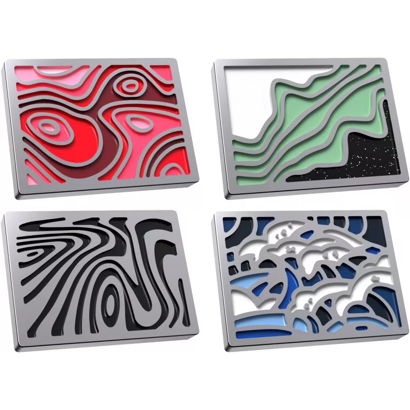 Magneettinen merkki Kingston HyperX Abstract Series 85U20AA — mainosmetallimerkki magneettisella taustalla