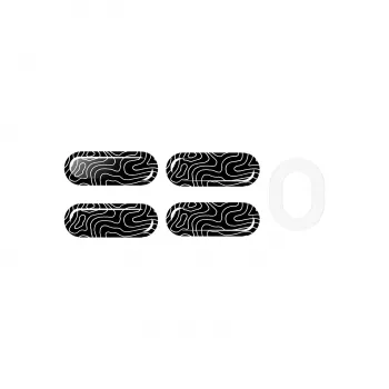 Hiirenjalat HP HyperX Glass Skates, PTFE karkaistulla lasilla, 7,7×21,2×0,8 mm, valkoinen (pari)