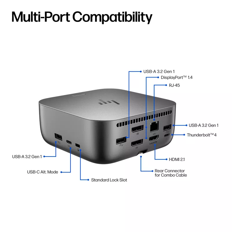 Telakointiasema HP Thunderbolt 4 100W G6 langallinen liitäntä 5K Ultra HD