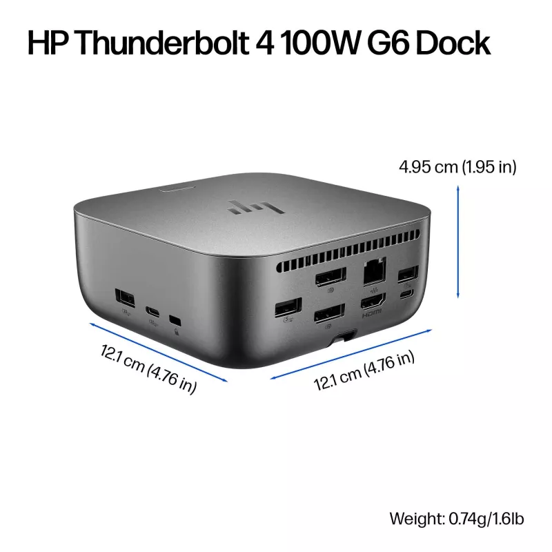 Telakointiasema HP Thunderbolt 4 100W G6 langallinen liitäntä 5K Ultra HD