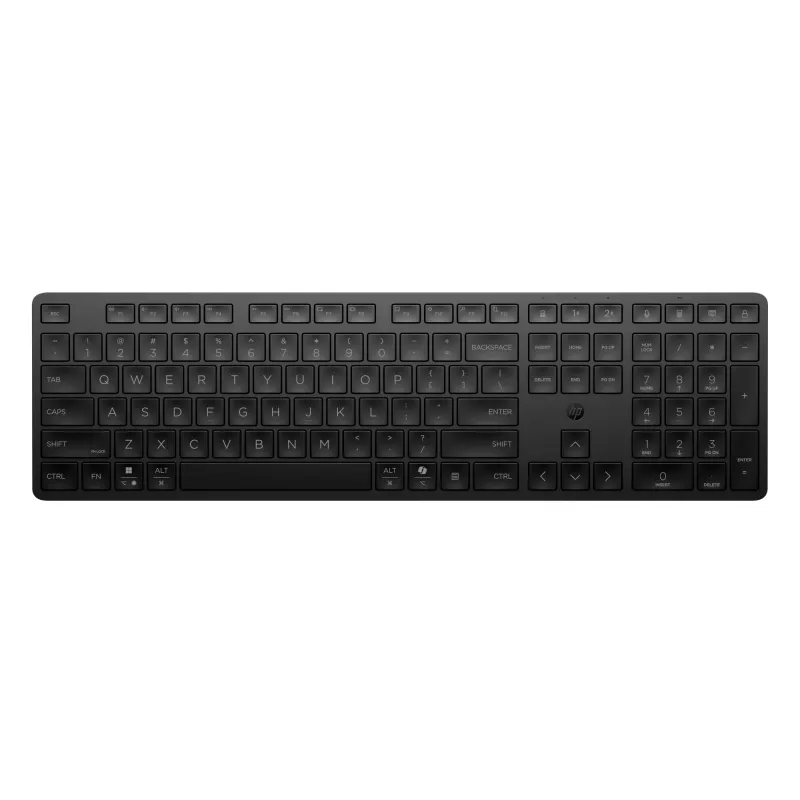 HP 495K Multi-Device Dual-Mode -näppäimistö, Full-Size (100 %), langaton, USB + Bluetooth, musta