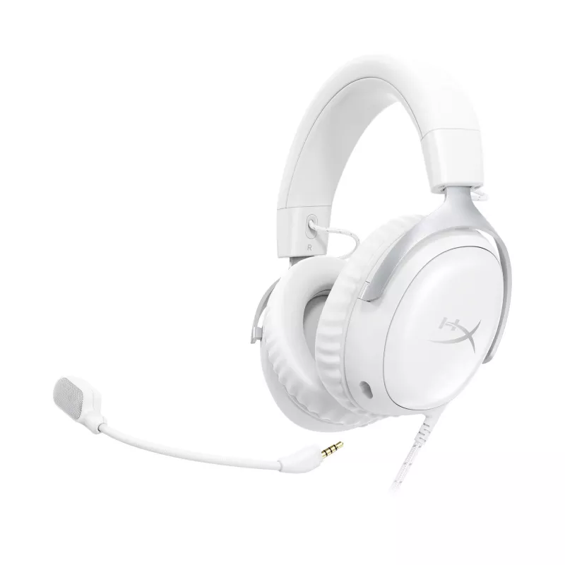 HyperX Cloud III -pelikuulokemikrofoni (valkoinen), valkoinen, Kiina, Thaimaa, Circumaural, suljettu, 155 mm, 86,7 mm