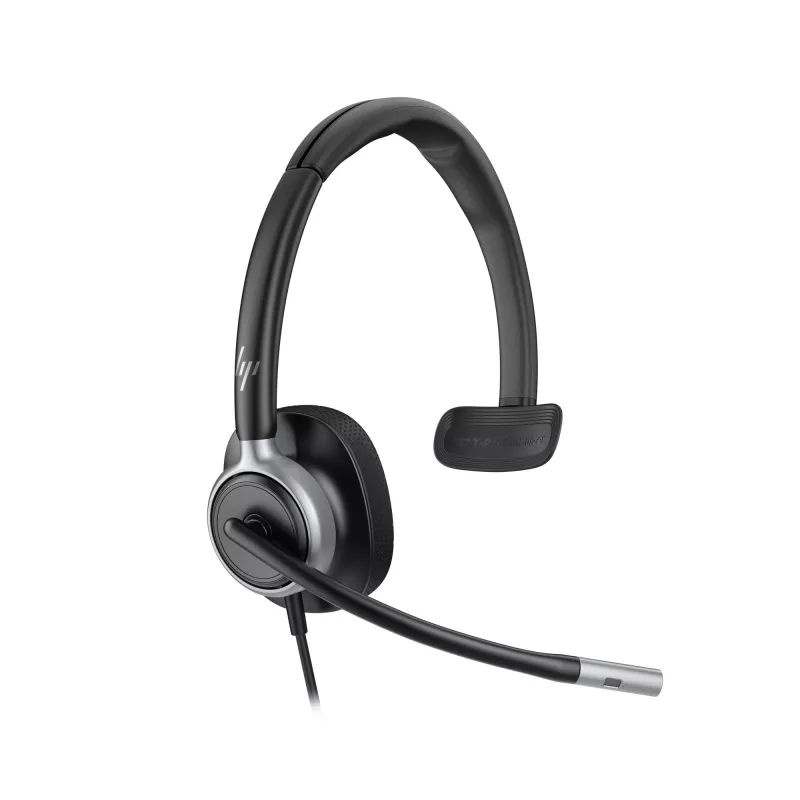 HP Poly Mission 615 yksikanavainen USB-johdollinen headset, 117,5 g, musta