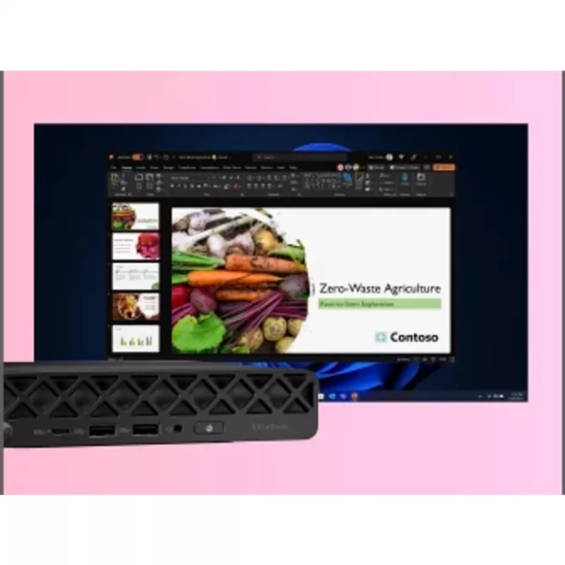 Mini-PC HP EliteDesk 8 Mini G1i AI — Intel Core Ultra 7 265T, 16 GB DDR5, 1 TB SSD, Windows 11 Pro, musta