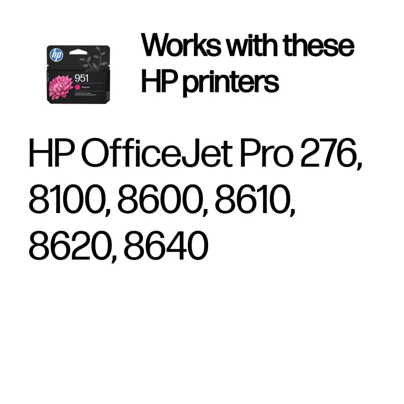 HP 951 magenta alkuperäinen mustekasetti, magenta, 1 kpl, 535 sivua