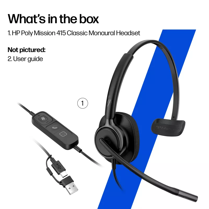 HP Poly Mission 425 stereo USB-kaapelikuulokkeet