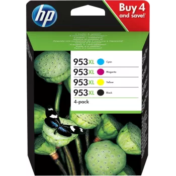 HP 953XL mustekasetti alkuperäinen suuri (XL) tuotto musta, syaani, magenta, keltainen