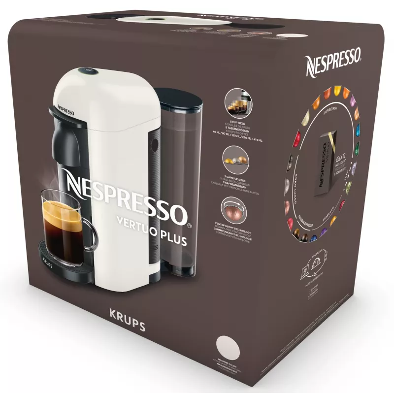 Espresso- ja kapselikeitin KRUPS Nespresso Vertuo XN903810 musta