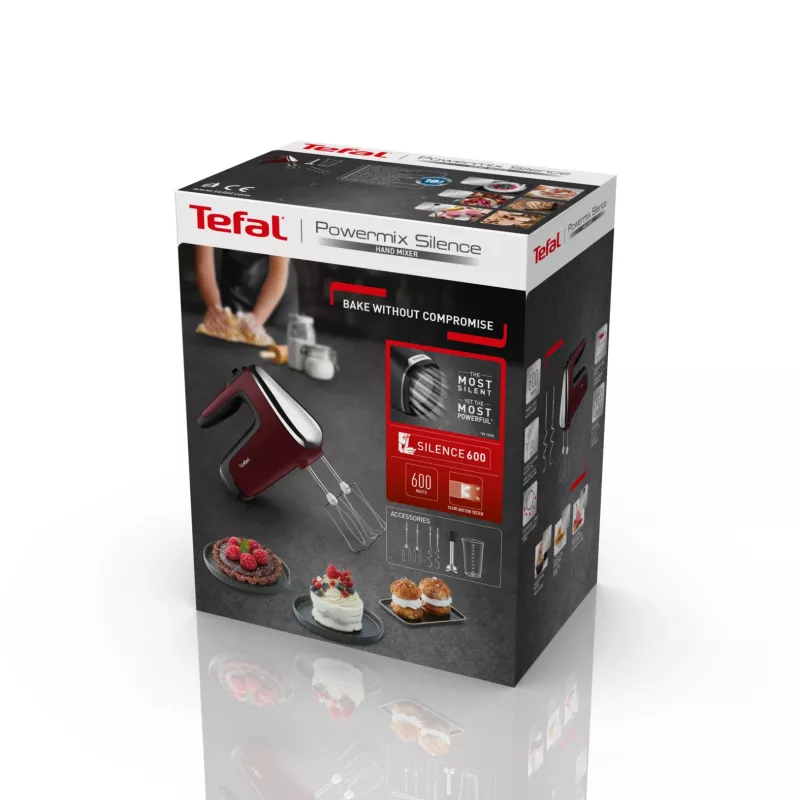 Tefal Powermix Silence HT6525 käsisekoitin 600 W punainen