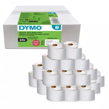Tarrarullapakkaus Dymo LabelWriter 101 x 54 mm, valkoiset paperitarrat, 24 rullaa (220 tarraa/rulla)