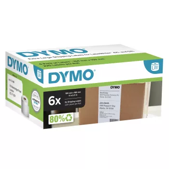 Lähetystarrat Dymo LabelWriter Extra Large 104×159 mm itseliimautuva 6 rullaa, 1 320 tarraa LabelWriter 4XL/5XL:lle