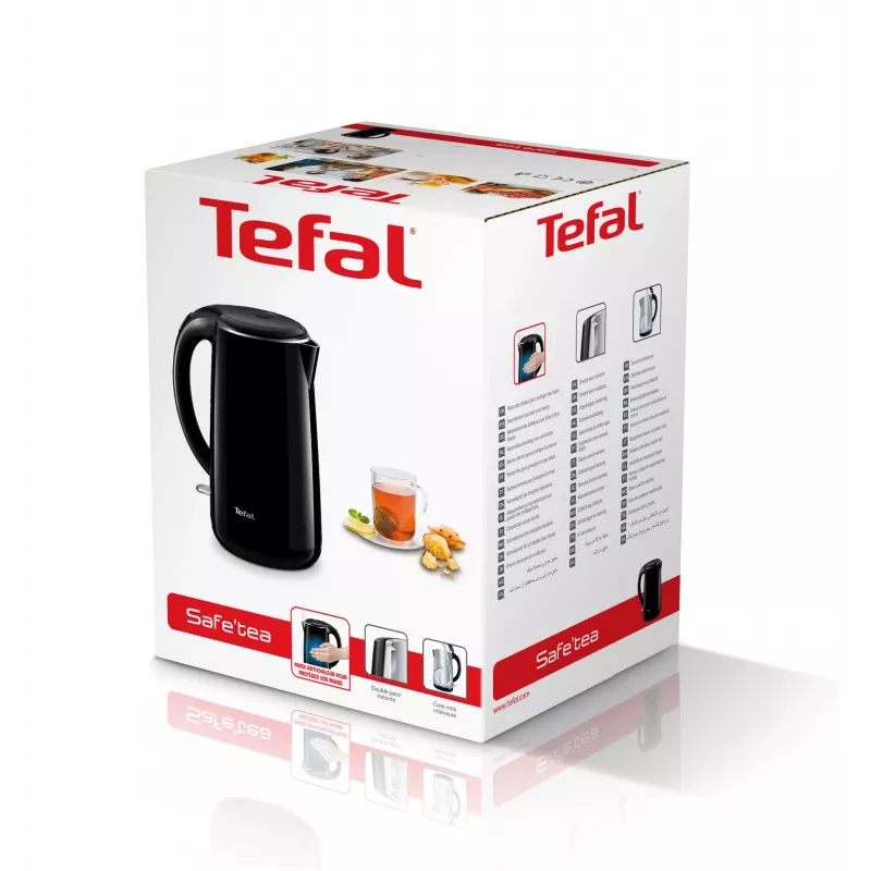 Tefal Safe'Tea KO2608 vedenkeitin 1,7 L 1800 W musta