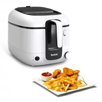 Friteerauskeitin Tefal Super Uno FR3101 – yksittäinen, 1800 W, 1,5 kg friteerauskapasiteetti, 2,2 l öljy, musta/valkoinen