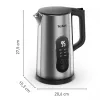 Tefal Selection KI871DE0 vedenkeitin 1,7 l 1500 W musta, ruostumaton teräs