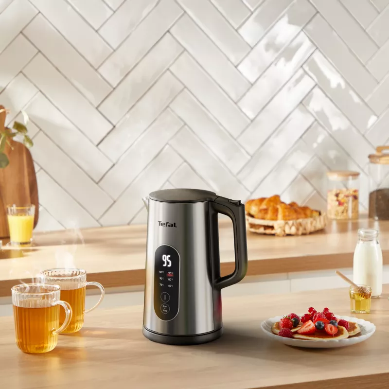 Tefal Selection KI871DE0 vedenkeitin 1,7 l 1500 W musta, ruostumaton teräs