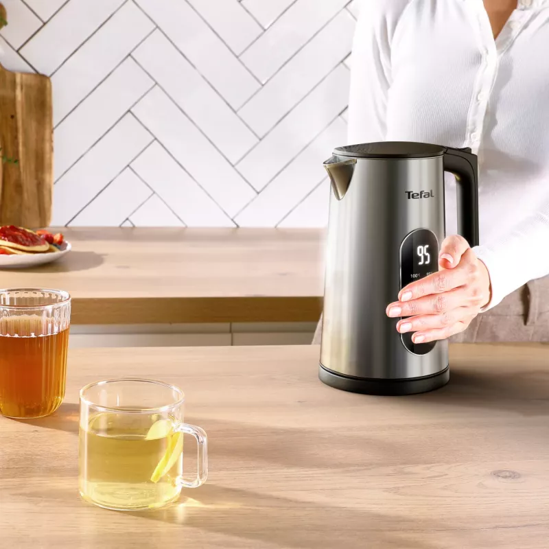 Tefal Selection KI871DE0 vedenkeitin 1,7 l 1500 W musta, ruostumaton teräs