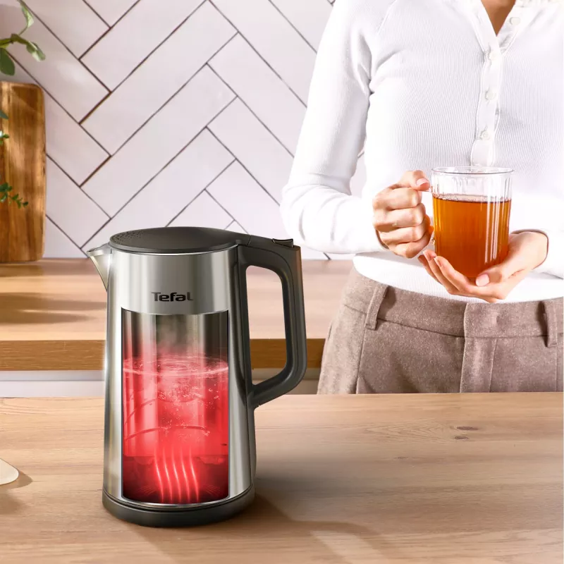 Tefal Selection KI871DE0 vedenkeitin 1,7 l 1500 W musta, ruostumaton teräs