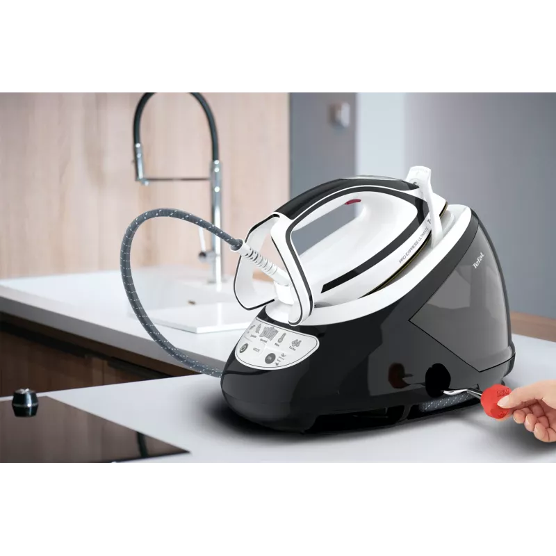 Tefal Pro Express Ultimate GV9550 1,9 L Durilium AirGlide Autoclean -silityspohja musta, valkoinen