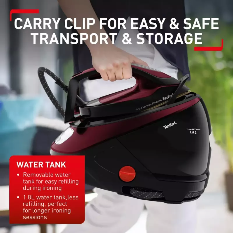 Tefal Pro Express Protect GV9230 2600 W 1,8 L musta, burgundi