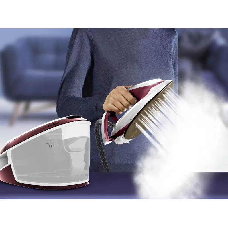 Tefal Express Vision SV8150 2800 W 1,8 L Durilium AirGlide Autoclean -silityspohja punainen, valkoinen